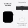 Apple Watch Series 10 GPS • Caixa preta brilhante de alumínio – 46 mm • Pulseira esportiva preta – M/G