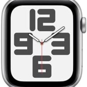 Apple Watch SE GPS • Caixa prateada de alumínio – 44 mm • Pulseira loop esportiva nuvem azul