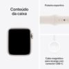 Apple Watch SE GPS • Caixa estelar de alumínio – 40 mm • Pulseira esportiva estelar – P/M