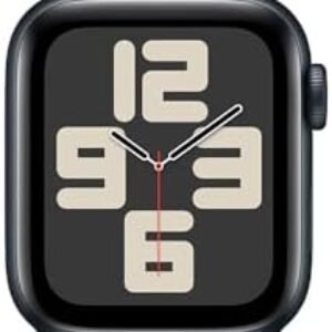 Apple Watch SE GPS • Caixa meia-noite de alumínio – 40 mm • Pulseira loop esportiva tinto