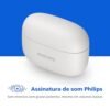PHILIPS, Fone de Ouvido Sem Fio TWS, TAT1109WT/00, Bluetooth, Com Microfone, Até 24 horas de bateria, Branco