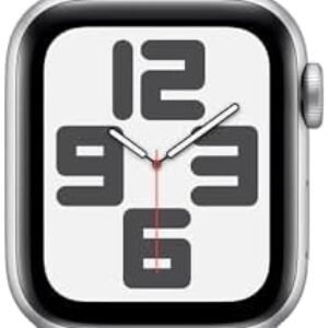 Apple Watch SE GPS • Caixa prateada de alumínio – 40 mm • Pulseira loop esportiva nuvem azul – Tamanho único