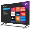 AOC, Smart TV, Roku 43” Full HD, 43S5045/78G, com HDMI, USB, Wi-Fi, Conversor Digital