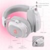 Headset Gamer Redragon Zeus Pro Branco Sem Frio, Bluetooth, Sorround 7.1, Microfone Removível – Branco e Rose Gold