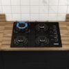 Cooktop 4 Bocas Itatiaia Essencial com Mesa de Vidro Temperado e Acendimento Automático Preto Bivolt