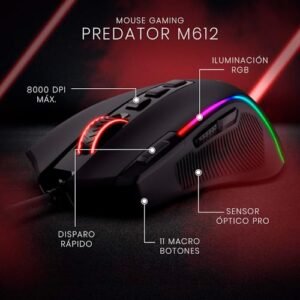 Mouse Gamer Redragon Predator RGB M612-RGB, Preto