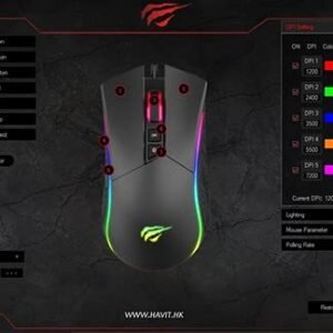 Mouse Gamer HAVIT HV-MS1001, 7 Botões – Macro e DPI