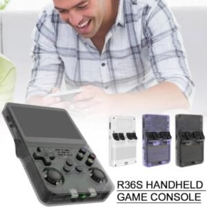 Console de jogos portátil retrô, console de videogame R36S de código aberto, sistema Linux, tela IPS de 3,5 polegadas, reprodutor de vídeo de bolso portátil com cartão TF 64G / 128G / 316 ( Color : Bl