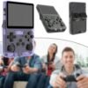 Console de jogos portátil retrô, console de videogame R36S de código aberto, sistema Linux, tela IPS de 3,5 polegadas, reprodutor de vídeo de bolso portátil com cartão TF 64G / 128G / 316 ( Color : Bl